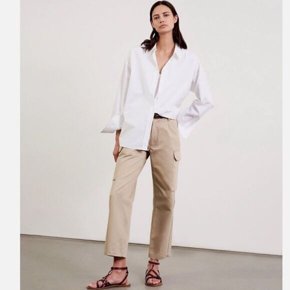 NWT Nili Lotan Yannic Cargo Pant Khaki Size 2 - Picture 15 of 15